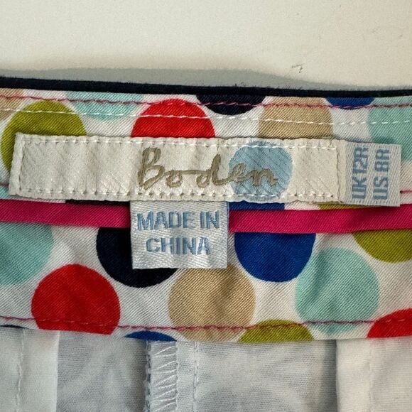 Boden Blue Printed 3 inch Chino Shorts 12R - Picture 2 of 7